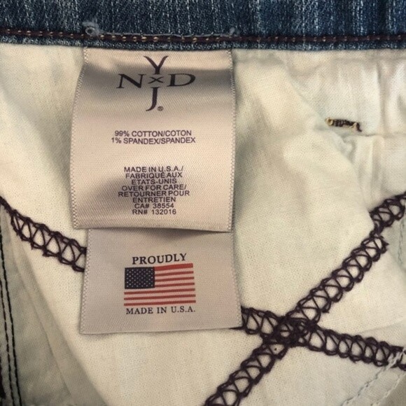 NYDJ Straight Leg Medium Wash Jeans Denim Petite 6P - Picture 8 of 10